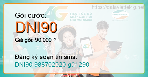 Gói cước DNI90 Viettel