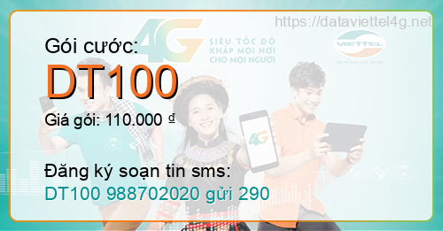 Gói cước DT100 Viettel