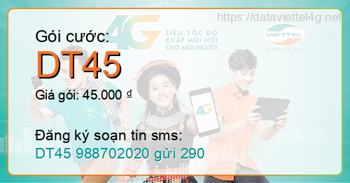 Gói cước DT45 Viettel