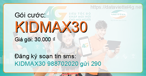 Gói cước KIDMAX30 Viettel