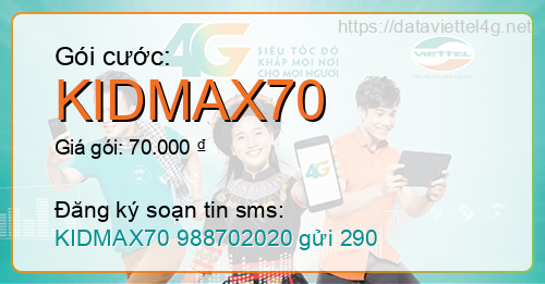 Gói cước KIDMAX70 Viettel