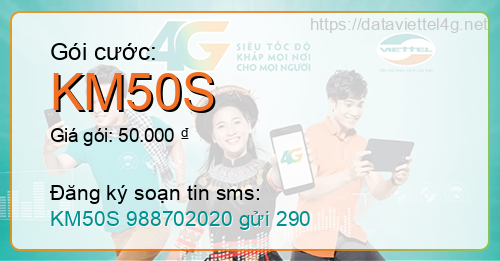 Gói cước KM50S Viettel