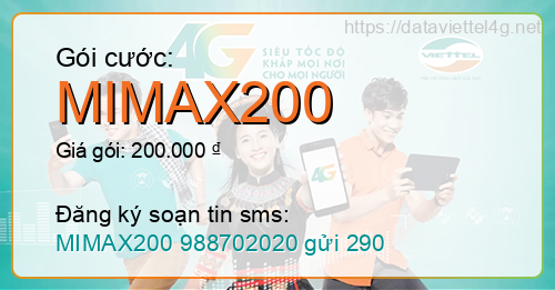 Gói cước MIMAX200 Viettel