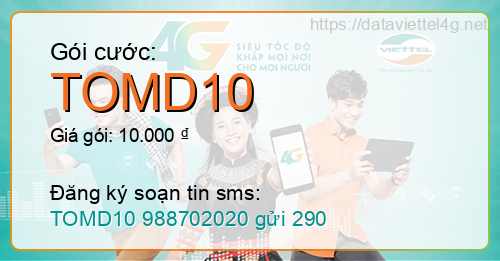 Gói cước TOMD10 Viettel