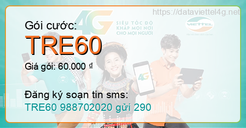 Gói cước TRE60 Viettel