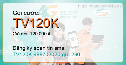 Gói cước TV120K Viettel