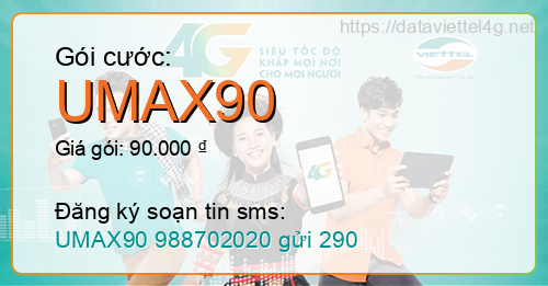 Gói cước UMAX90 Viettel