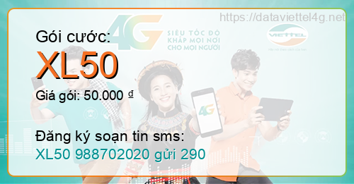 Gói cước XL50 Viettel